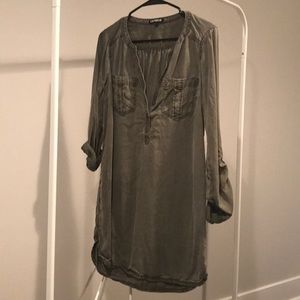 Army green Express dress